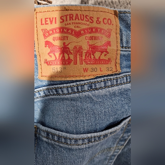 Mens Levi Strauss 513 Slim Straight 30x32 Pant Jean Lot (3) - Picture 9 of 13